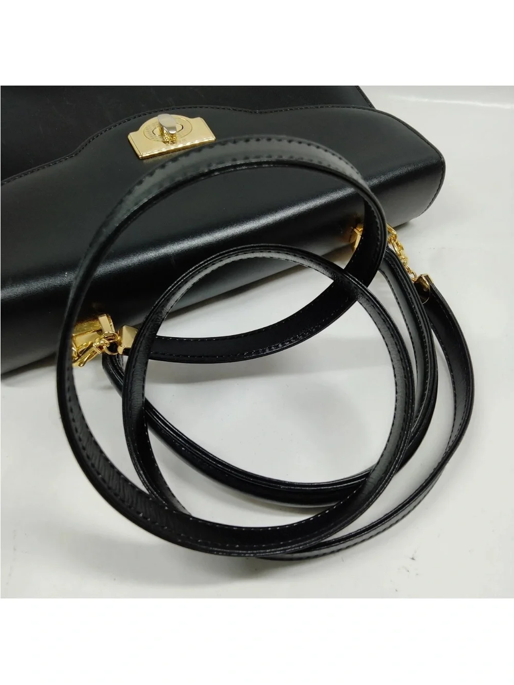 Bally Hand Bag Black Leather